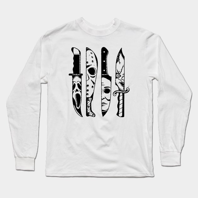 Halloween Knives Long Sleeve T-Shirt by WhateverTheFuck